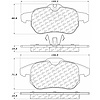 PosiQuiet Semi Met Pads 2003-2012 Cadillac Chevrolet Saab 9-3 9-3X BLS Vectra - image 1