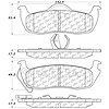 PosiQuiet Semi Met Pads 2005-2010 Jeep Commander Grand Cherokee - image 1