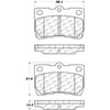 PosiQuiet Semi Met Pads 2006-2013 Lexus GS300 GS350 GS430 GS450h GS460 IS250 IS350 - image 3