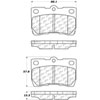 PosiQuiet Semi Met Pads 2006-2013 Lexus GS300 GS350 GS430 GS450h GS460 IS250 IS350 - image 4
