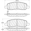 PosiQuiet Semi Met Pads 2006-2011 Buick Cadillac DTS Lucerne - image 1