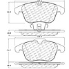 PosiQuiet Semi Met Pads 2006-2015 Jaguar Land Rover Volvo LR2 Range Rover Evoque S60 S80 S-Type V60 - image 1