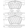PosiQuiet Semi Met Pads 2008-2013 Mercedes-Benz GL320 GL350 GL450 GL550 - image 1