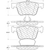 PosiQuiet Semi Met Pads 2007-2014 Mercedes-Benz CL63 AMG CL65 AMG ML63 AMG R63 AMG S63 AMG S65 AMG - image 1