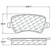 PosiQuiet Semi Met Pads 2012-2015 Land Rover LR2 Range Rover Evoque - image 1
