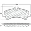PosiQuiet Semi Met Pads 2006-2015 Dodge Freightliner Mercedes-Benz Volkswagen Crafter Sprinter 3500 - image 2