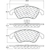 PosiQuiet Semi Met Pads 2008-2016 Mercedes-Benz C300 C350 E250 E350 SLK250 SLK350 - image 1