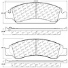PosiQuiet Semi Met Pads 2006-2016 Cadillac Chevrolet GMC Avalanche Cheyenne Escalade Escalade ESV Es - image 1