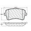 PosiQuiet Semi Met Pads 2008-2016 Audi A4 A4 Quattro A5 A5 Quattro allroad Q5 - image 3