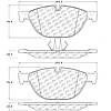 PosiQuiet Semi Met Pads 2009-2015 BMW 528i 535i 535i GT 535i GT xDrive 550i 550i GT 550i GT xDrive 5 - image 1