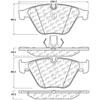 PosiQuiet Semi Met Pads 2011-2015 BMW 528i 535d 535d xDrive 535i 535i xDrive 640i 640i Gran Coupe 64 - image 2