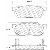 PosiQuiet Ceramic Pads 1983-2006 Honda Civic CRX Insight Prelude - image 1