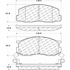 PosiQuiet Ceramic Pads 1984-1989 Toyota Van Van Wagon - image 1