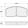 PosiQuiet Ceramic Pads 1985-1990 Dodge Mitsubishi Plymouth Colt Mirage - image 1
