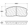 PosiQuiet Ceramic Pads 1985-1990 Dodge Mitsubishi Plymouth Colt Mirage - image 2