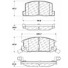 PosiQuiet Ceramic Pads 1985-1989 Toyota MR2 - image 2