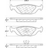 PosiQuiet Ceramic Pads 1986-1998 Saab 900 9000 - image 3