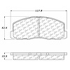 PosiQuiet Ceramic Pads 1983-1991 Dodge Eagle Mitsubishi Plymouth 2000 GTX Colt Cordia Galant Laser Mirage Summit Tredia - image 1