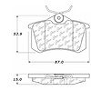 PosiQuiet Ceramic Pads 1985-2016 Audi Peugeot Renault Seat Volkswagen 307 405 A1 A3 A4 A4 Quattro A6 - image 1