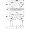 PosiQuiet Ceramic Pads 1988-2014 Acura Honda City Civic Civic del Sol CRX Fit Integra Prelude - image 2