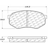 PosiQuiet Ceramic Pads 1989-1995 Toyota Cressida Pickup - image 1