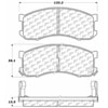 PosiQuiet Ceramic Pads 1989-1991 Mazda MPV - image 2