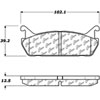 PosiQuiet Ceramic Pads 1990-1996 Ford Mazda Mercury Escort Miata Protege Tracer - image 3