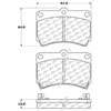 PosiQuiet Ceramic Pads 1990-2002 Ford for Kia Mazda Mercury 323 Aspire Escort Protege Rio Tracer - image 2