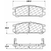 PosiQuiet Ceramic Pads 1990-1999 for Subaru Impreza Legacy SVX - image 2