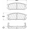 PosiQuiet Ceramic Pads 1990-1994 for Subaru Legacy - image 2