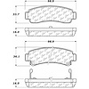 PosiQuiet Ceramic Pads 1991-2006 for Nissan NX fits Sentra Tsuru