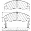 PosiQuiet Ceramic Pads 1993-2000 Mitsubishi Montero - image 1