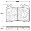 PosiQuiet Ceramic Pads 1990-1998 Ferrari Mercedes-Benz 300CE 300E 300SL 300TE 320CE 320E 320TE 400E - image 2