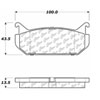 PosiQuiet Ceramic Pads 1993-2002 Ford Mazda 626 MX-6 Probe - image 2