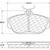 PosiQuiet Ceramic Pads 1993-2000 Ford Lincoln Mercury Continental Sable Taurus - image 1