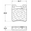 PosiQuiet Ceramic Pads 1991-2009 Chrysler Mercedes-Benz 300SD 300SE 400SE 400SEL 500SEC 500SEL 600SE - image 2