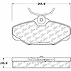 PosiQuiet Ceramic Pads 1993-2005 Ford Lincoln Mercury Continental Sable Taurus - image 1