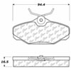 PosiQuiet Ceramic Pads 1993-2005 Ford Lincoln Mercury Continental Sable Taurus - image 2