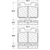 PosiQuiet Ceramic Pads 1993-1999 Dodge Mitsubishi 3000GT Stealth - image 2