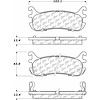 PosiQuiet Ceramic Pads 1994-2003 Ford Mazda Mercury Escort Miata Protege Tracer - image 1