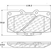 PosiQuiet Ceramic Pads 1989-1996 for Nissan 300ZX - image 1