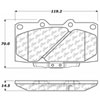 PosiQuiet Ceramic Pads 1989-1996 for Nissan 300ZX - image 2