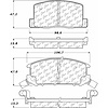 PosiQuiet Ceramic Pads 1991-2005 Toyota MR2 MR2 Spyder - image 1