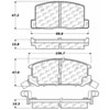 PosiQuiet Ceramic Pads 1991-2005 Toyota MR2 MR2 Spyder - image 2