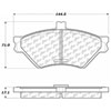 PosiQuiet Ceramic Pads 1995-1997 Ford Lincoln Mercury Crown Victoria Grand Marquis Town Car - image 4