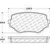 PosiQuiet Ceramic Pads 1996-2005 Suzuki Grand Vitara Sidekick XL-7 - image 3