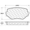 PosiQuiet Ceramic Pads 1996-2005 Suzuki Grand Vitara Sidekick XL-7 - image 4