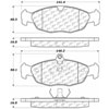 PosiQuiet Ceramic Pads 1994-2010 Aston Martin Chevrolet Jaguar Chevy DB7 Tigra Vanden Plas XJ12 XJ6 XJR XJS - image 2