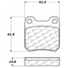 PosiQuiet Ceramic Pads 1997-2008 Chevrolet Saab Saturn 900 9-3 9-5 Astra L100 L200 L300 LS LS1 LS2 LW1 LW2 LW200 LW300 - image 2