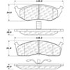 PosiQuiet Ceramic Pads 1998-2004 Chrysler Dodge Eagle 300M Concorde Intrepid LHS Vision - image 2